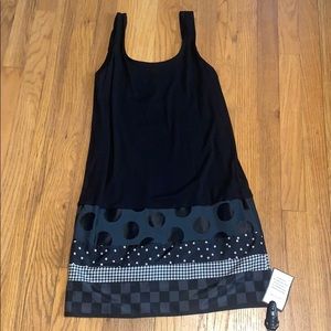 Bailey 44 mini black dress with detail on hem